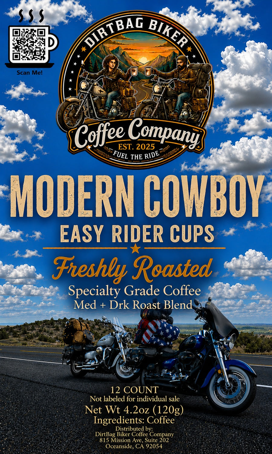Modern Cowboy Easy Rider Cups 12-count