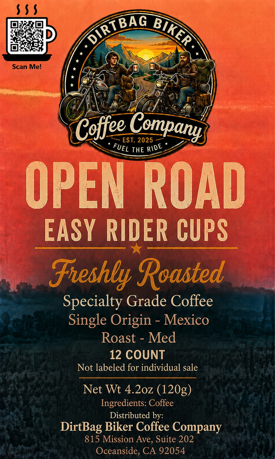 Open Road Easy Rider Cups 12-count